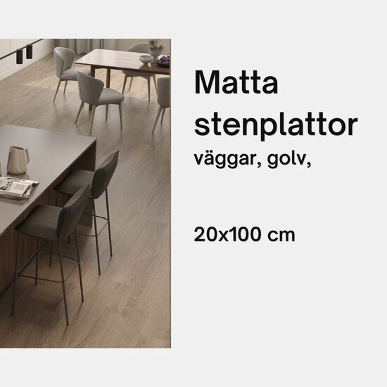 Matta stenplattor väggar, golv,   20x100 cm